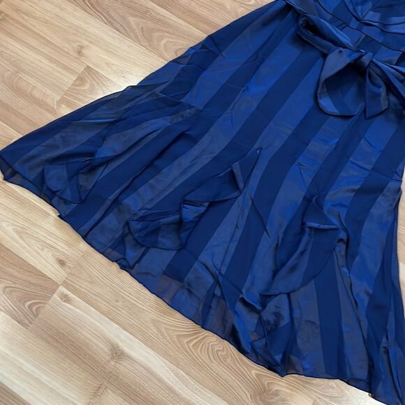 Elizabeth Crosby Ana Dress Navy Stripes Size M - Picture 5 of 8